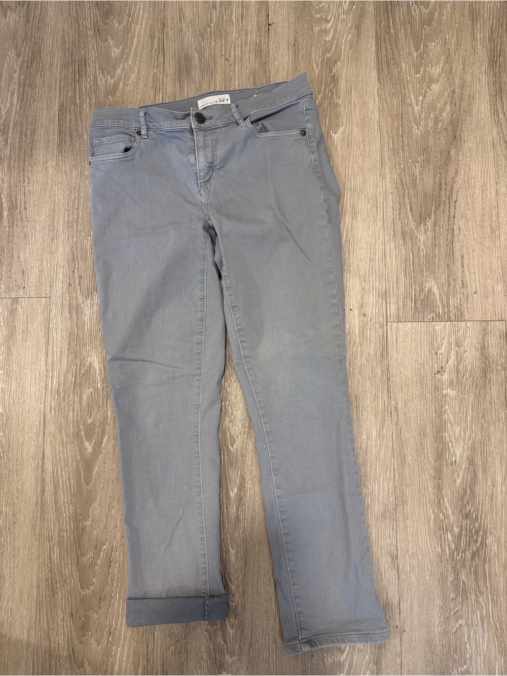 LOFT Women's Straight-Leg Jeans in Faded Blue